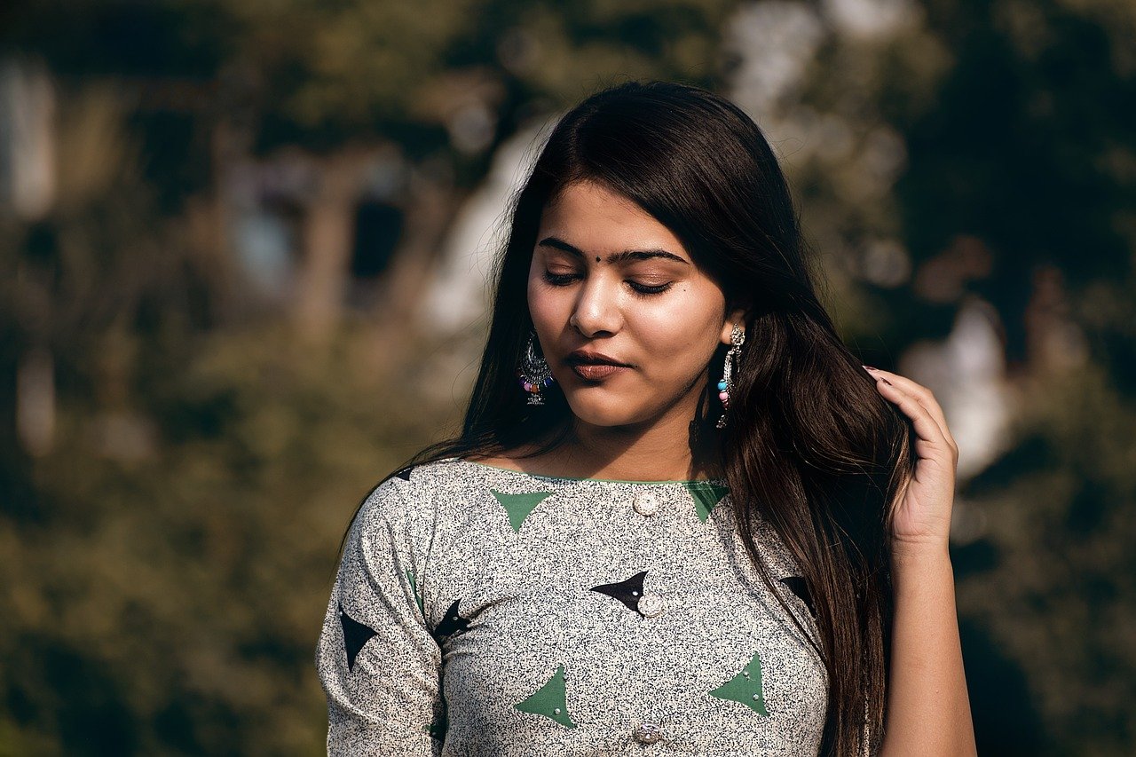 portrait, girl, indian