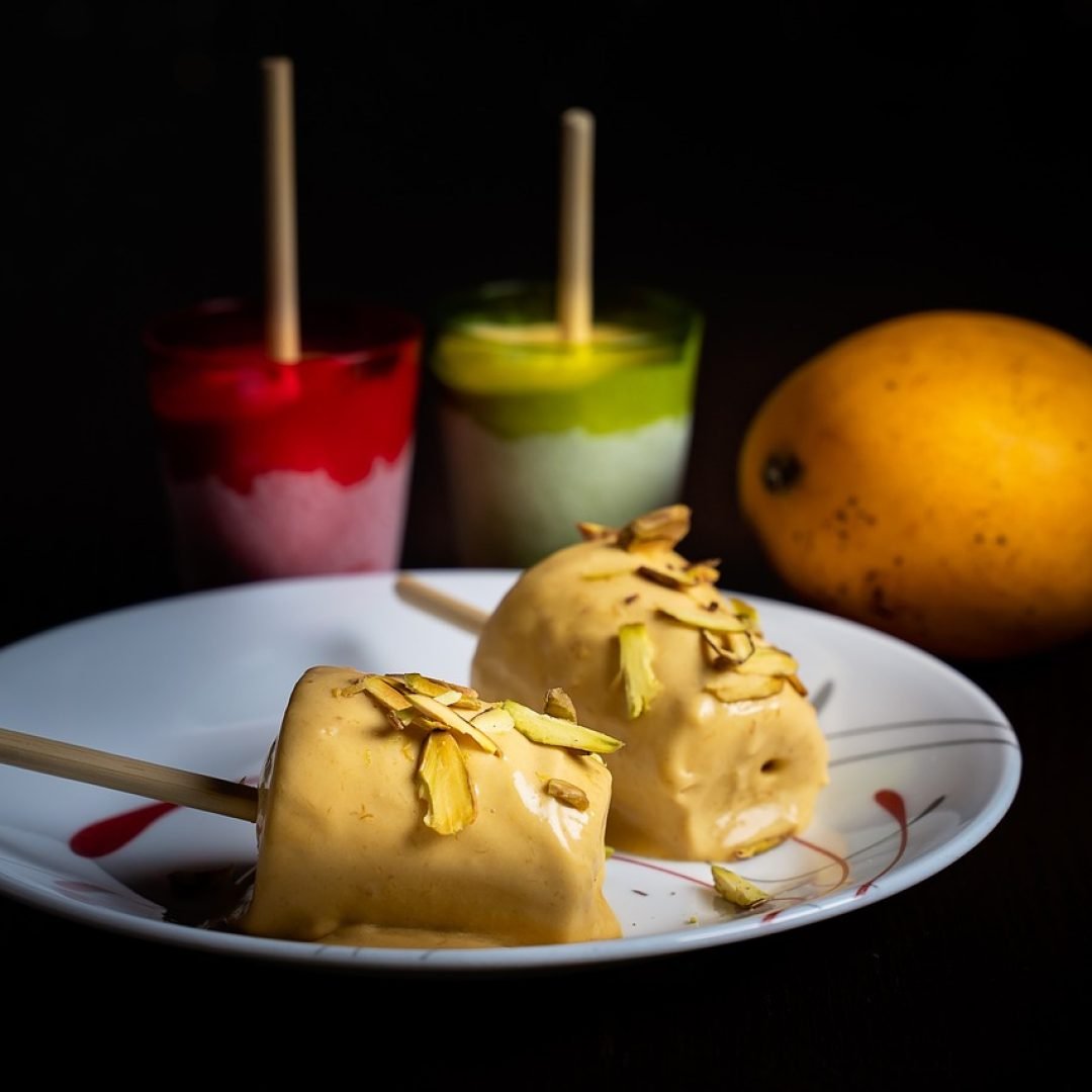 mango, kulfi, dessert